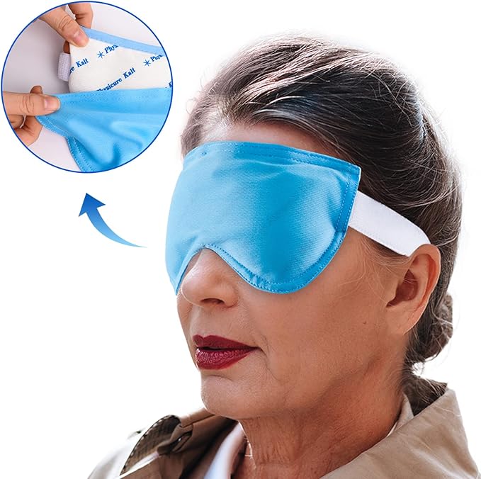 Heated Eye Mask | Moist Heat Eye Compress Relief for Dry Eyes, Imitated, Pink Eyes | Microwave Activated Dry Eye Therapy Mask