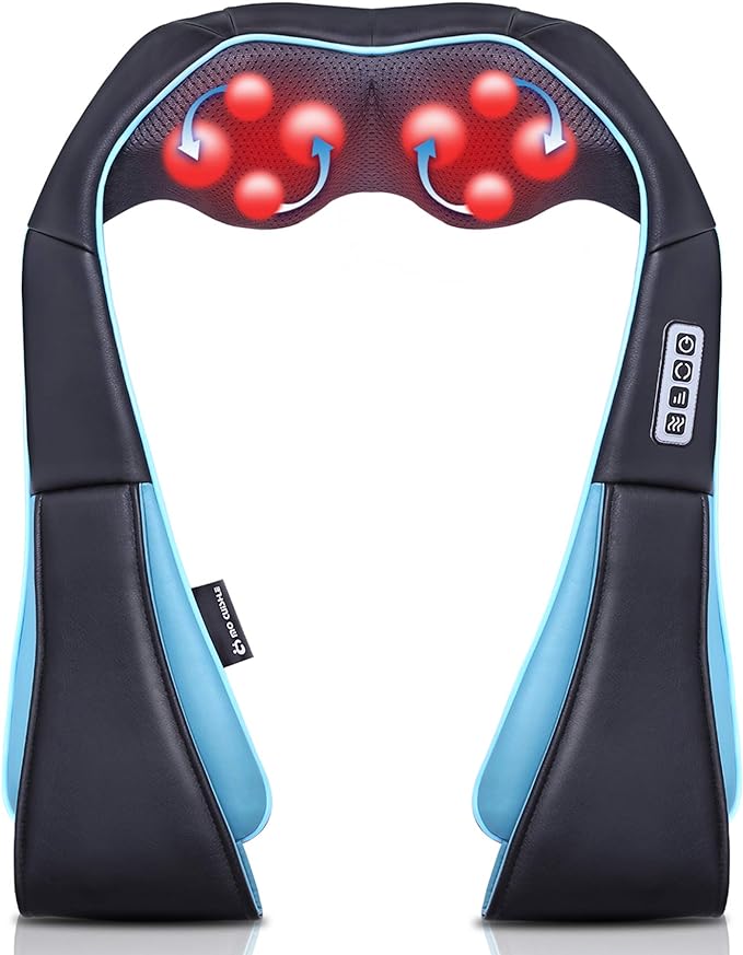 Mo Cuishle Shiatsu Neck and Shoulder Massager with Heat – Deep Kneading Massage for Relaxation – Ideal for Christmas, Mother's Day, Father's Day, Gifts for Men, Women, Mom and Dad