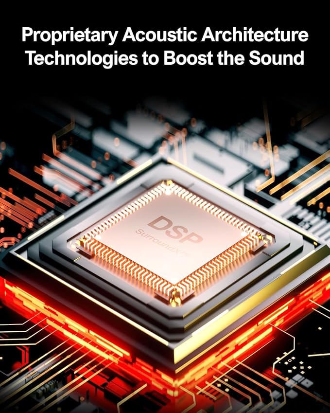 ULTIMEA 5.1 Sound Bar for Smart TV, Virtual Surround Sound System for TV, 320W Peak Power, Adjustable Surround Speakers and Subwoofer, APP Control, Home Theater Soundbar Poseidon D50(2025 New Model)