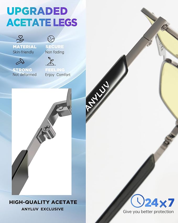ANYLUV Blue Light Glasses Men/Women, Blue Light Blocking Glasses, Computer Screen Blocker Eyes Protection Glasses