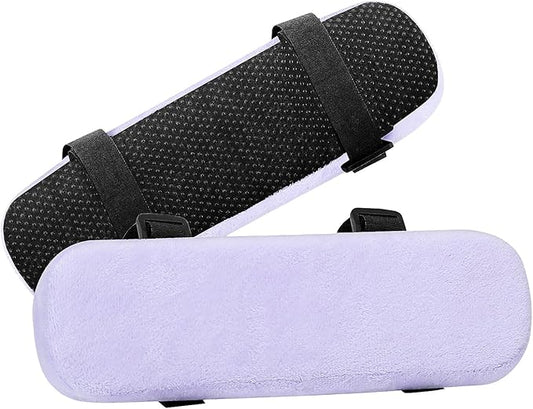 MOSISO Chair Armrest Pads (2 Pack), Memory Foam Home/Office Chair Arm Rest Covers Comfy Computer Gaming Elbow Cushion Removable Washable Elbow Support Forearm Pressure Relief, Purple