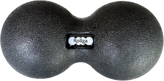Rollga Peanut - The Better Peanut Ball Roller for Deep Tissue Massage, Mobility, Physical Therapy, Double Lacrosse Ball Massage, Back Pain, Myofascial Release, Muscle Knots, Suboccipital, & Acupoint