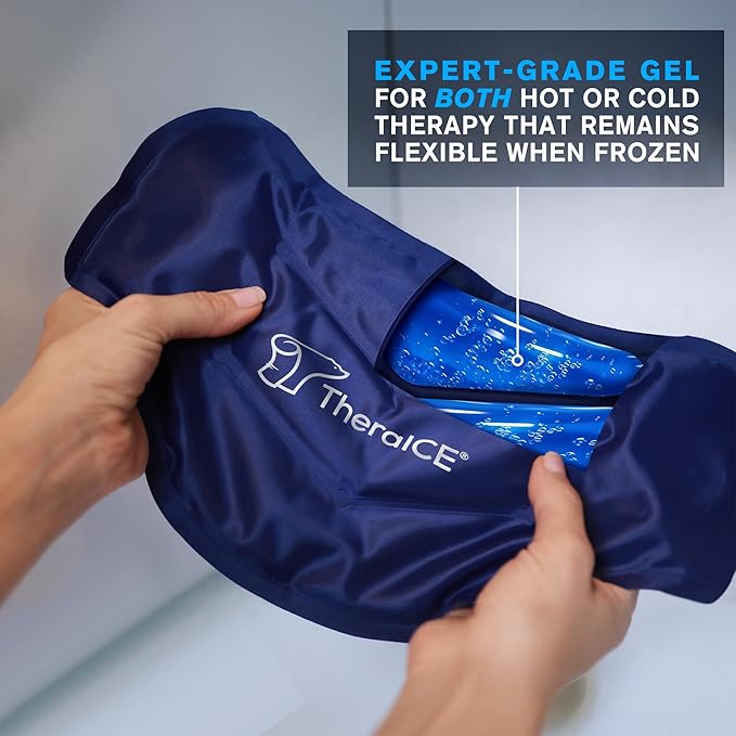 TheraICE Ice Pack for Back Pain Relief | Reusable Lower Back Wrap for Hot or Cold Therapy | Relief for Lower Lumbar, Sciatic Nerve, Herniated or Degenerative Disc, Coccyx, Tailbone Pain 2 Pack