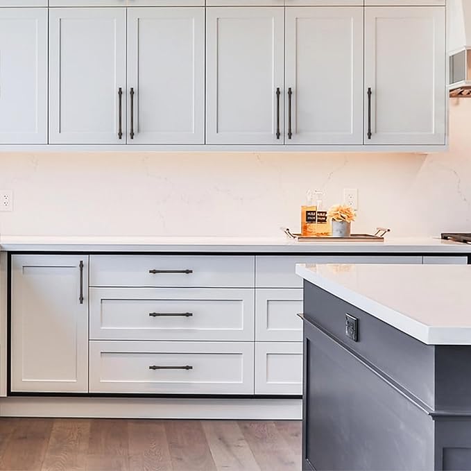 Amerdeco 10 Pack Oil Rubbed Bronze Cabinet Pulls 7.5 Inch(192MM) Hole Centers Kitchen Cabinet Handles Hardware Kitchen Handles for Cabinets Cupboard Handles Drawer Pulls ZH0071