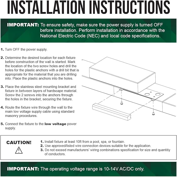 GKOLED 20-Pack 6.8 Inches Low Voltage Hardscape Light with Frosted Lens, 12V AC/DC Retaining Wall Lighting, 4W 2700K Paver Wall Lights, Outdoor Step Lights, Die-cast Aluminum Housing, Gray, UL Listed
