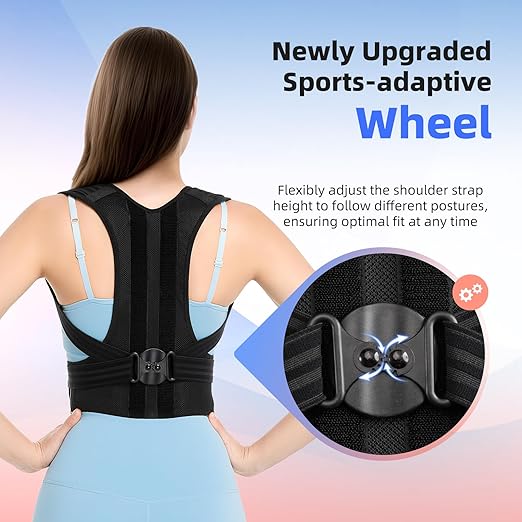 babaka Posture Corrector for Women and Men, Adjustable Full Back Support, Upper and Lower Back Pain Relief, Back Brace, Shoulder Straightener, Scoliosis, Hunchback, Thoracic, Spine Corrector (Small, Waist: 25''-31'')