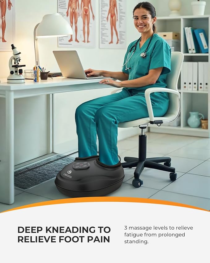 Upgraded Foot Massager with Heat, FSA Eligible Shiatsu Feet Massager for Plantar Fasciitis, Foot Warmer with Kneading, Rolling, Compression, Gifts for Women Men Mom Dad