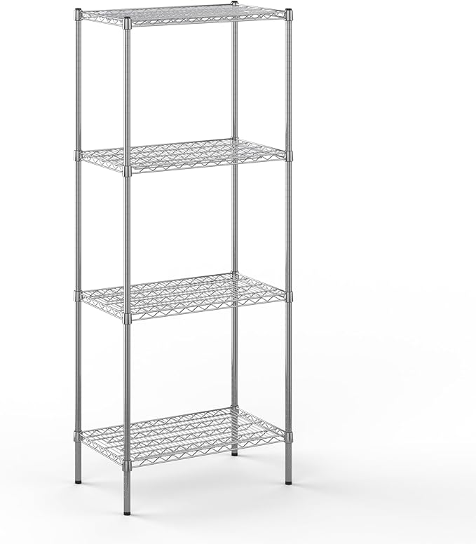 18" Deep x 30" Wide x 74" Height Wire Shelving Kit | 4-Tier | NSF Commercial Storage Rack Unit
