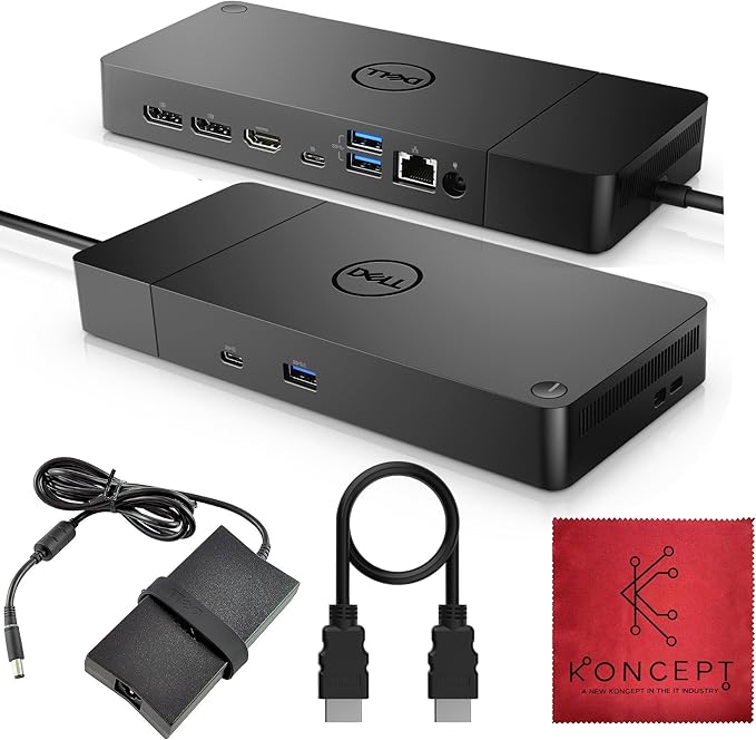 WD19S Dell Docking Station USB-C Dual Monitor with 130W Supply & HDMI Cable (Renewed)