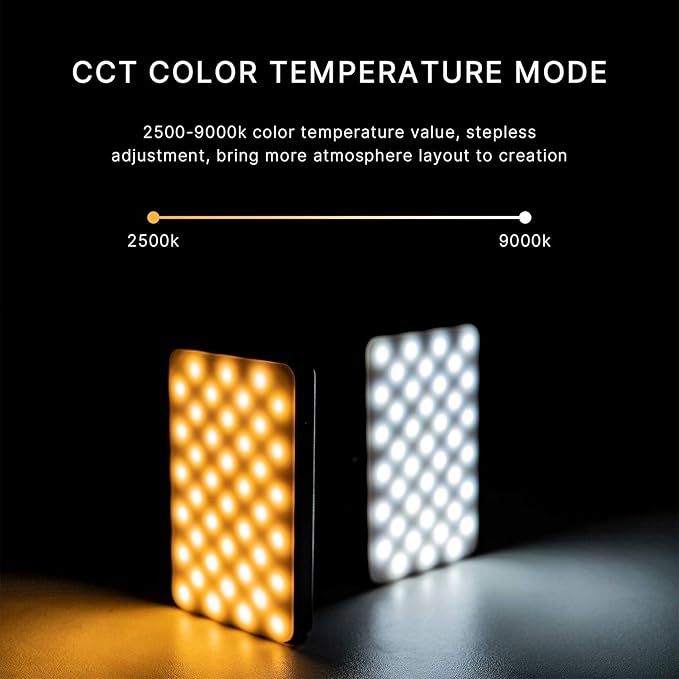 VIJIM VL120 RGB Video Light, Portable LED Camera Light Panel 0-360 Full Color, CRI 95+ 2500-9000K LED 3100mAh Rechargeable DSLR Lighting for Vlogging, Photography, Video Conference