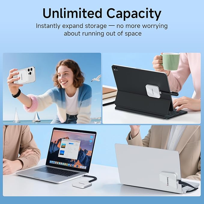 2TB Magnetic External SSD,2000MB/s Type-C USB 3.2 Gen 2x2 Portable SSD,Ultra-Slim External Hard Drive,4K ProRes Recording & Store,External Solid State Drive for iPhone15/16/Android/PC/Mac -PS2005