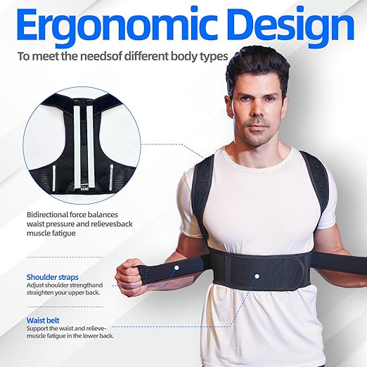 IYDoaMea Posture Corrector for Women and Men ( Order A Size Up ) Upgraded Back Brace Support, Adjustable Shoulder Straightener for Improving Back Posture, Relief for Upper and Lower Back, Lumbar, Neck, Shoulder Pain (L(35.4~41.3))