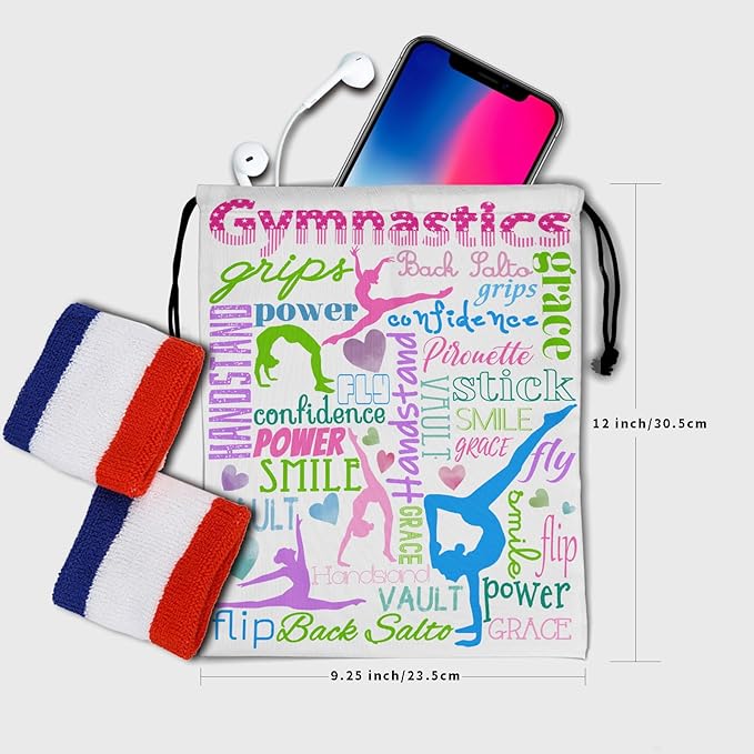 Gymnastics Grip Bag for Gymnasts Gymnastic Drawstring Bag Gym Athlete Bag
