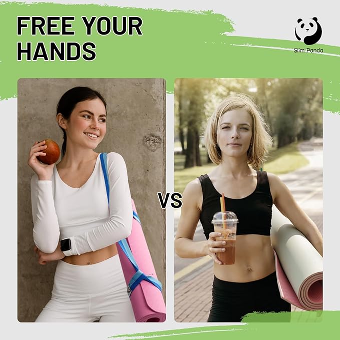 Slim Panda Yoga Mat Straps for Carrying, Adjustable Yoga Mat Carrier, Yoga Mat Sling(Yoga Mat Not Included)