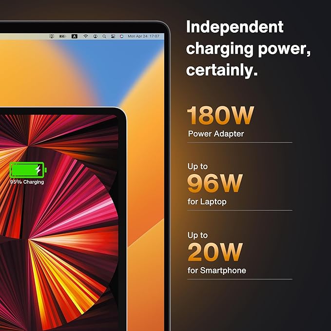 iVANKY 20-in-1 FusionDock Pro 2 DisplayLink Docking Station for MacBook Pro/Air, Triple 4K@60Hz Monitor Display for M1/M2/M3/M4 Mac/Windows Laptop, 180W Power, 2.5GbE, HDMI, DP, 10Gbps, Driver Needed