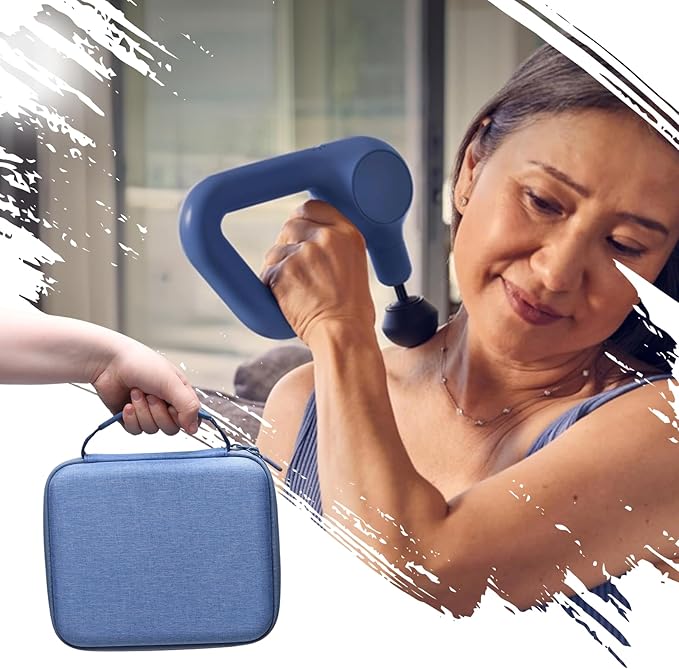 XANAD Massage Gun Case Compatible with TheraGun Relief Handheld Percussion Massage Gun,Massage Neck/Back/Leg/Shoulder,Blue-Inside: 8.3"x6.9"x2.4"(Case Only)