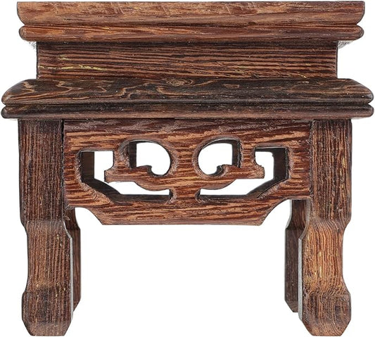 YARNOW Base Flower Pots for Indoor Plants Woodsy Decor Botanical Decor Fish Bowl Wooden Base Small Stool for Plant Wooden Flower Pot Brown Flowerpot Stand Platform Flowerpots Base