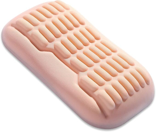 UnivoColors Ergonomic Mouse Wrist Rest,Latest 3.0 Wave Curve Design,High-Resilience Memory Foam Non-Slip Base,Reduces Wrist Fatigue,Ideal for Office Gaming & Long Hours of Use(Flesh Pink)