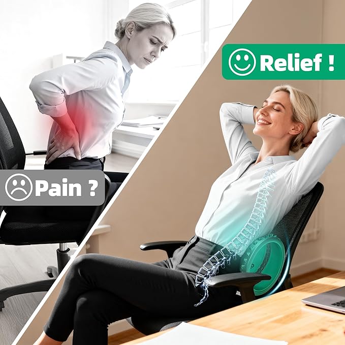 Back Roller for Back Pain Reliefn & Stretching, Deep Tissue Massage Roller Supports Up to 530 lbs / 240 kg, 5.5''-7.5'' Curved Foam Roller for Home Stretching & Physical Therapy
