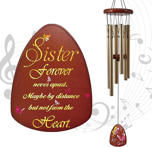 Sister Birthday Gifts idea Wind Chimes, Butterfly Sister Gifts for Sister, Sister Gifts from Sister for Thanksgiving Chirstmas Birthday Wedding Graduation Gift for Sister, Sister-in-Law