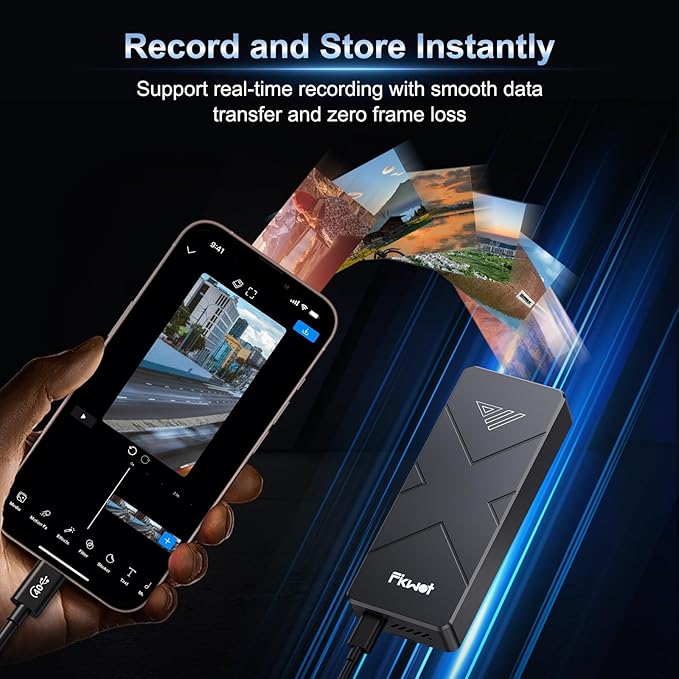 500GB External SSD, USB4 40Gbps Portable SSD 2TB with Cooling Fan, Up to 3700MB/s, External Solid State Drives Compatible with Mac mini, iPhone 15/16 Series, Tablets, MacBook, iPad, iMac, etc(FP110)