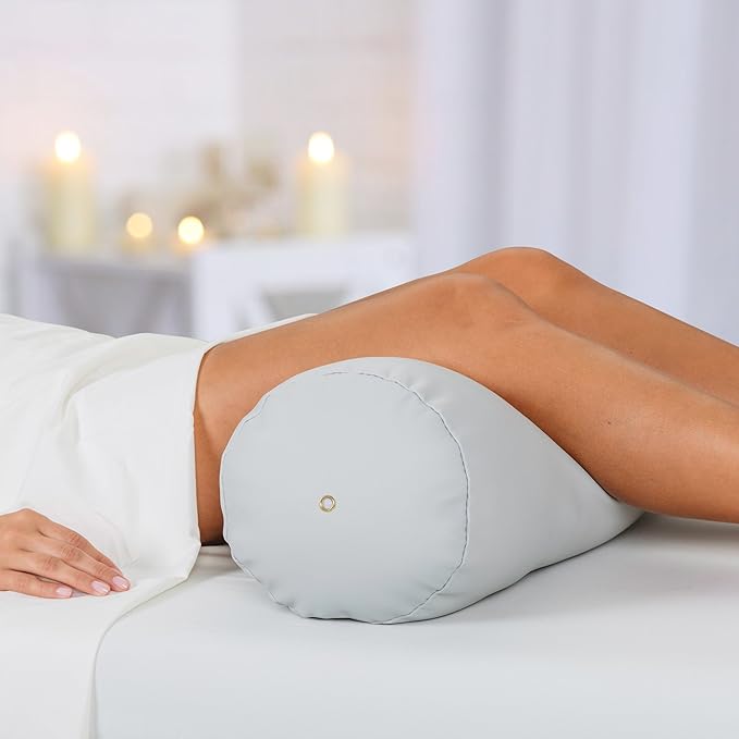 EARTHLITE Bolster Pillow Fluffy – Durable Massage Bolster, 100% PU Upholstery incl. Strap Handle/Professional Quality for Massage Tables/Back Pain Relief