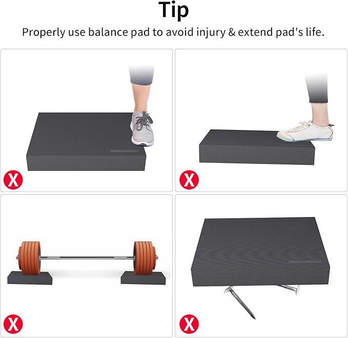 Balance Pad 15.8 * 13.2 * 2 inch,Large Balance Pad for Physical Therapy,Foam Balance Board for Rehabilitation Stability Workout Knee and Ankle Exercise Strength Training