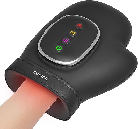 Hand Massager with Heat & Compression - Relieves Hand Fatigue & Soreness - Wrists & Fingers Massager for Stress & Pain Relief - Cordless Hand Massager for Arthritis & Carpal Tunnel - Ideal Gift