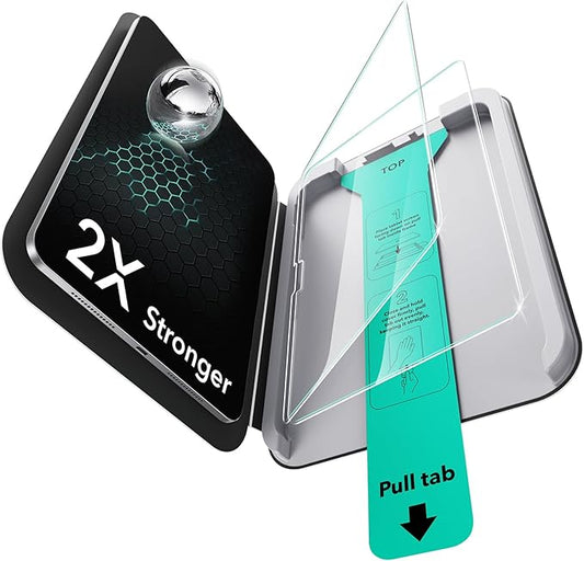 ESR 2 Pack Screen Protector for iPad Pro 13 Inch (M5/M4) 2025/2024, 9H Tempered Glass Film with Ultra Fit Tray, Scratch Resistant, HD Clarity, Bubble Free Application, Apple Pencil Support