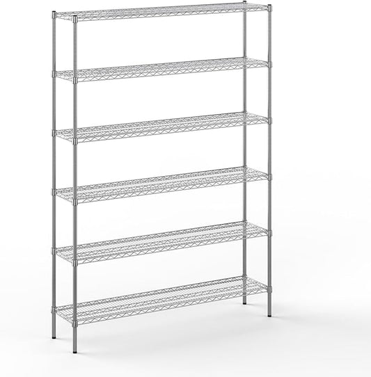 14" Deep x 60" Wide x 86" Height Wire Shelving Kit | 6-Tier | NSF Commercial Storage Rack Unit