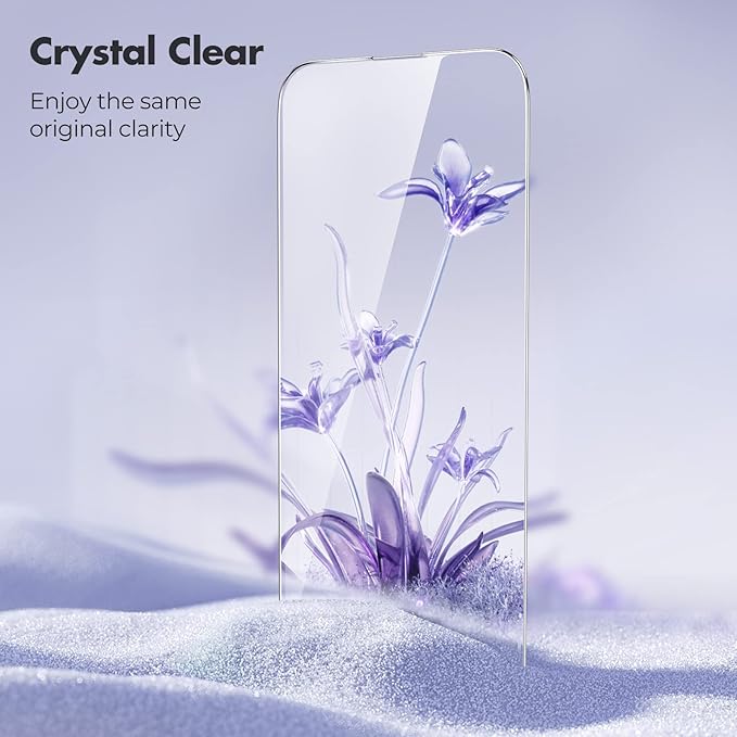 UNBREAKcable 3-Pack Screen Protector for iPhone 14 Pro Max, Double Shatterproof Tempered Glass [Easy Installation Frame] [9H Hardness] [99.99% HD Clear] [Case Friendly] for iPhone 6.7 inch