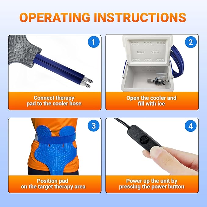 Cold Therapy Machine by Polar Sport - Ice Water Circulation System with Large Adjustable Cold Pad for Pain in The Knee, Shoulder, Ankle, Neck and Recovery After Surgery with Pump (Large)