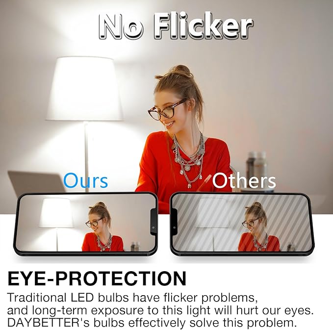 DAYBETTER 6 Pack Vintage LED Edison Bulbs, E26 Led Bulb 60W Equivalent, Dimmable Led Light Bulbs, High Brightness 800 LM Neutral White 4000K, ST58 Antique Filament Bulbs, Clear Glass Style for Home