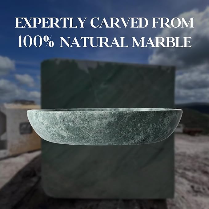 Koville Natural Green Marble Incense Holder, Upgraded 6" Incense Holders for Sticks, Sturdy Incense Burner Ash Catcher, Ideal for Meditation, Relaxing, Easy to Clean