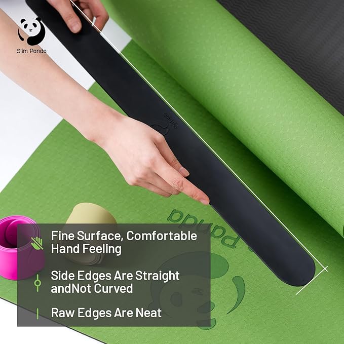 Slim Panda Yoga Mat Strap Slap Band, One Snap Keeps Mats Tightly Rolled, Heavy-Duty Clasp Fits Most Size Mats(24" L X 2" W)