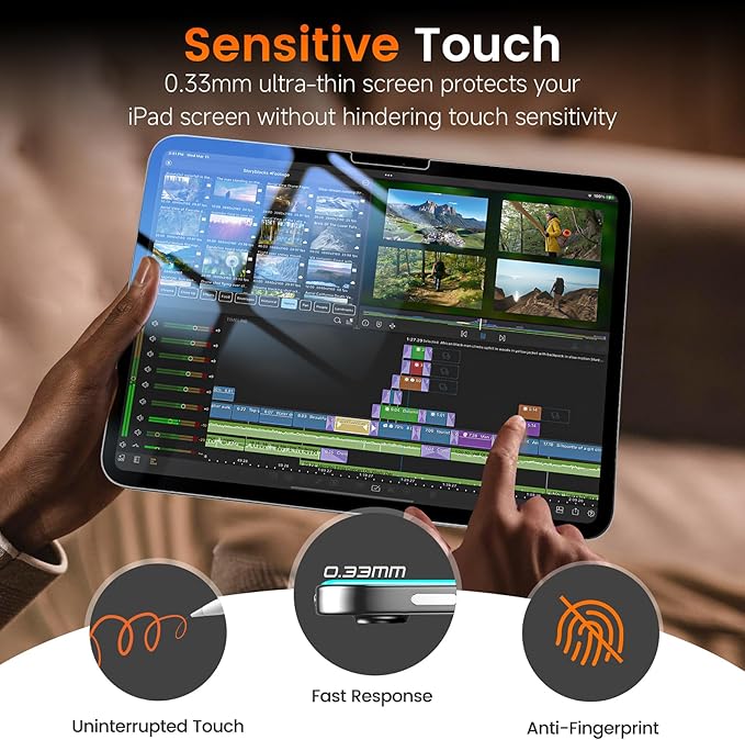 PandaShield 2 Pack Screen Protector for iPad Pro M5/M4 [13 inch] .(2025/2024),9H+ Tempered Glass film with Easy-Install box,Apple Pencil Compatible,Bubble Free,HD Clarity,Scratch Resistant