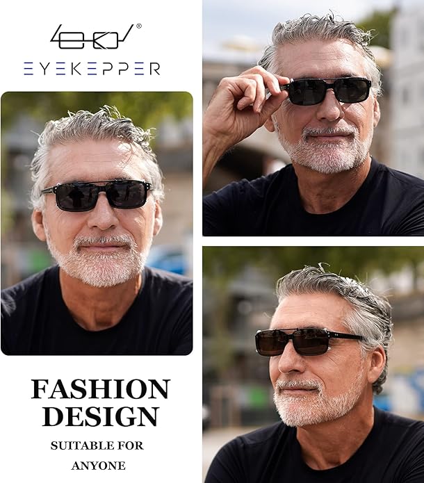 Eyekepper Large Clip On Sunglasses With Spring Draw Bar Polarized