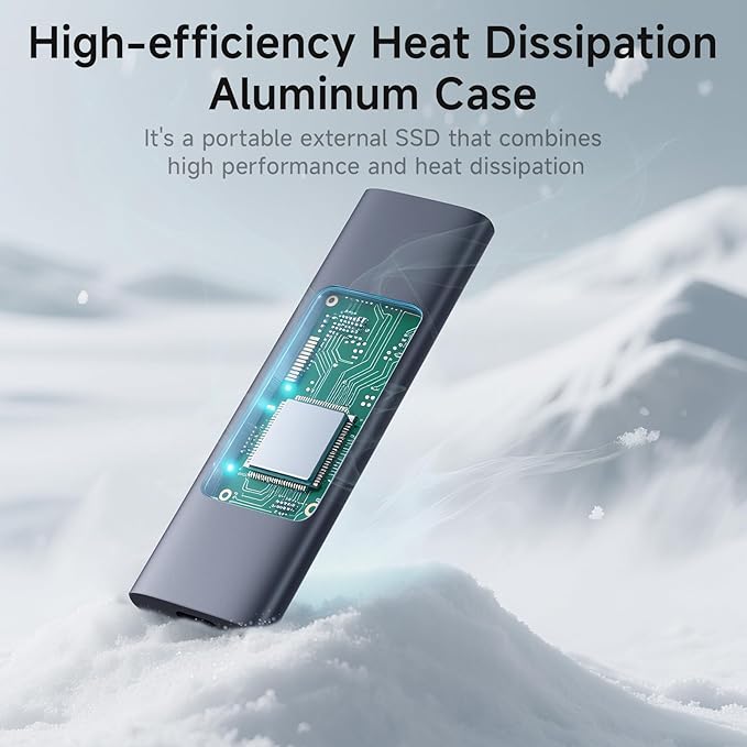 fanxiang 500GB External SSD - Portable SSD External Solid State Drive, 1000MB/s, USB 3.2 Gen2 Type-C, Aluminum Alloy, External Hard Drive for iPhone15/16,Android, Mac, Windows -PS1008