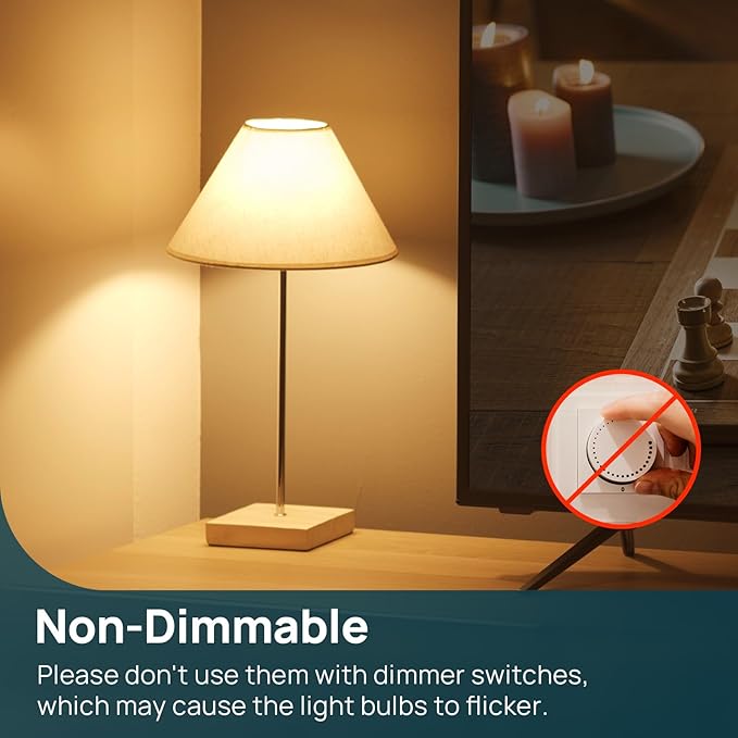 Linkind A19 LED Light Bulb, 40W Equivalent, 5W 2700K Soft White, 450 Lumens Non-Dimmable, E26 Standard Base, Energy Efficient UL Listed for Bedroom Home Office, 6 Packs