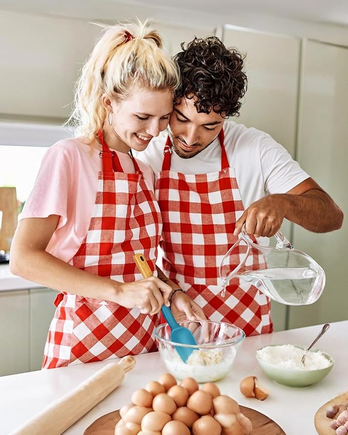 Silicone Spatula Spoon Set, Great for Mixing, Folding, Scraping, and Spreading, Sturdy BPA-Free Matte Silicone, Wooden Handle Rubber Spoonula for Nonstick Cookwares,4 Pack (BLUE)