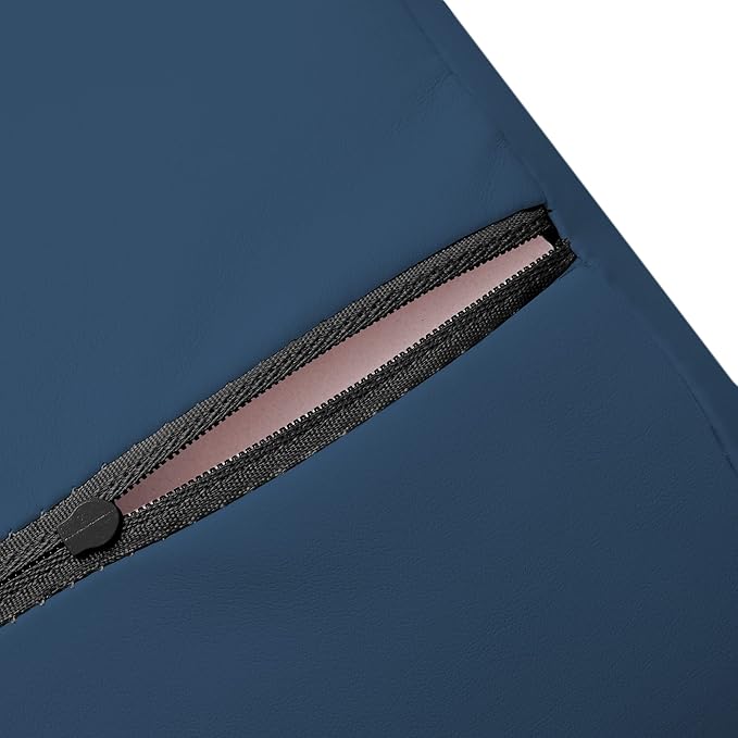 Saloniture 3/4 Round Massage Table Bolster Pillow Pad - 26 x 6 x 4-1/2 Inch - Blue