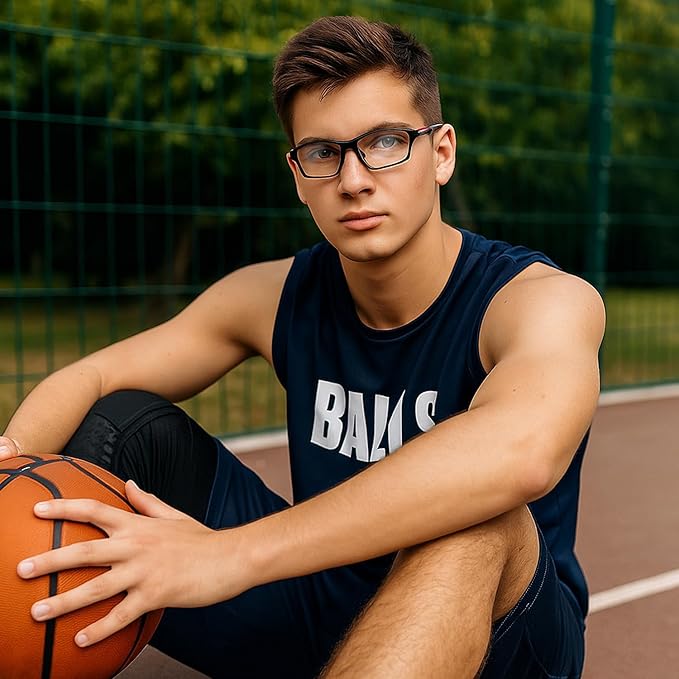 kimorn Blue Light Blocking Glasses For Women Men,Rectangular Frame Foldable Temple Anti Eyestrain Eye Protection