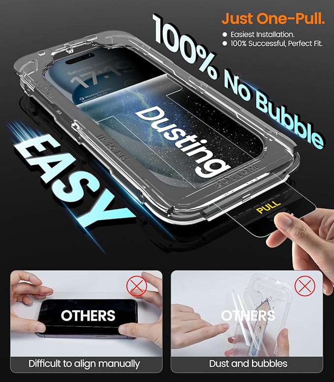 iGluz 4+2 Pack for iPhone 15 Privacy Screen Protector with Camera Lens Protector 6.1 inch,9H+Tempered Glass[12FT Military Grade Shatterproof &100% Anti-Spy],3D Micro-Curved Edges[Longest Durable]