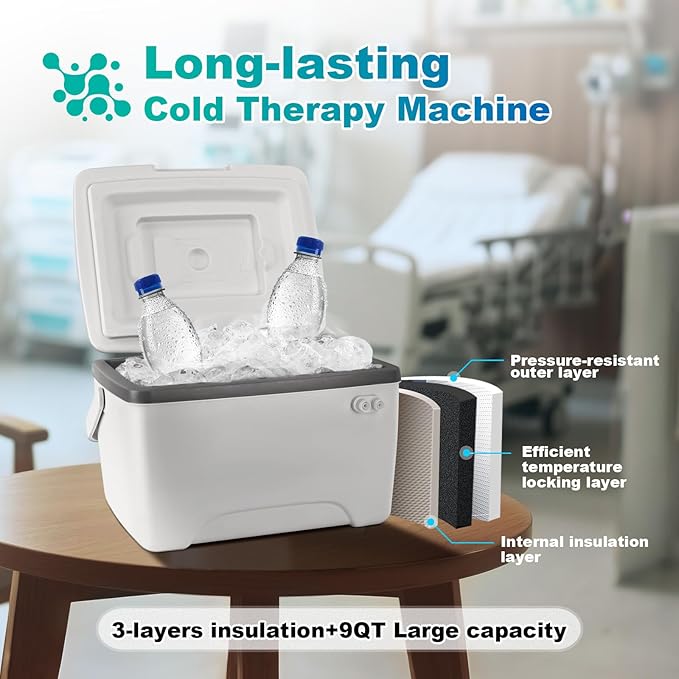 Ice Machine for Shoulder After Surgery Recovery, Timer Control Cold Therapy Machine, Universal Cryotherapy System Ice Therapy Machine with Leak-Proof Design for Post-Surgery Care Injury Relief