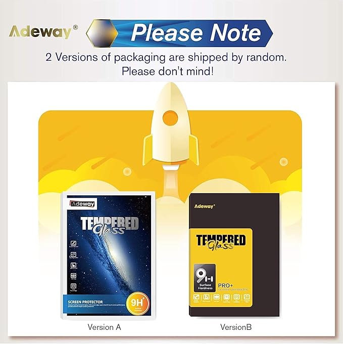 Adeway [2 Pack Tempered Glass Screen Protector for Microsoft Surface Pro 6-5-4, HD Clear, Precisely cut, Scratch Resistant, High Responsivity, 12.3 inch, No Bubble Easy Installation