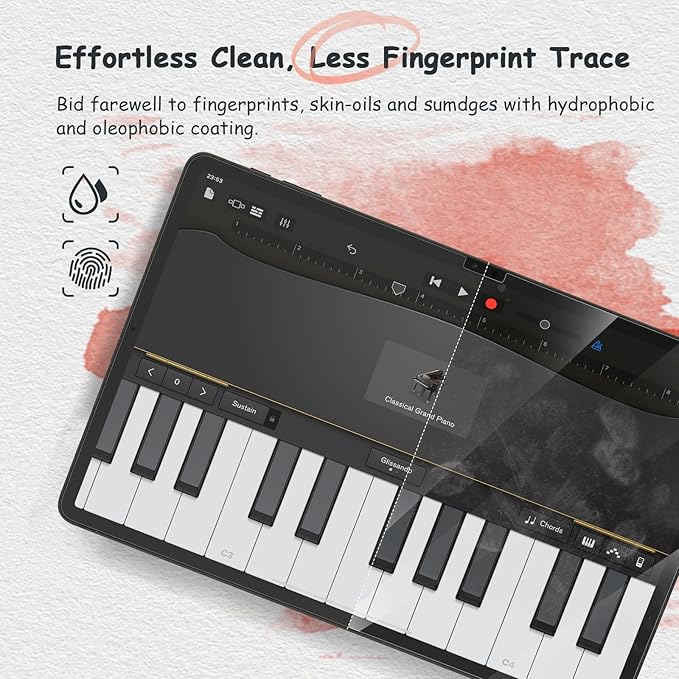 bersem 2 PACK Paperfeel Screen Protector Designed for Samsung Galaxy Tab S10 Plus/Tab S9 Plus/Tab S9 FE+ / Tab S8 Plus/Tab S7 FE/Tab S7 Plus (12.4 inch), Anti Glare, Like Drawing on Paper