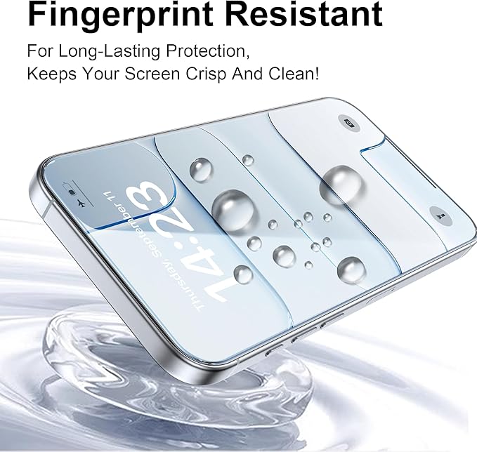 OneFish Screen Protector Privacy Glass for iPhone Air [6.5 Inch] Airbag Edge Protection,Anti Spy Private Tempered Film with Installation Frame, 9H Glass Scratch Resistant, Easy Installation, 2 Pack