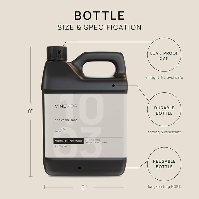 VINEVIDA (32oz) Hotel Fragrance Collection Diffuser Oil - Hotel Scents Diffusers for Home - Cold Air Diffuser Oil - Hotel Scent Essential Oil - Scent No.1003 Inspired by W Hotel