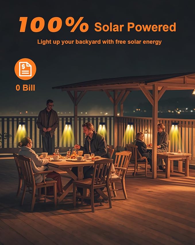 Solar Fence Lights Outdoor Waterproof LED Spot Lens for Step, Wall, Deck, Patio, Yard, Rail, Garage, Pool, Stair, Balcony, Walkway, Garden Landscaping Enhanced Security Easy Install Warm White 8 Pack