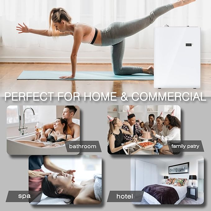 JCLOUD Smart Scent Air Machine Pro for Home, HVAC Scent Diffuser for Essential Oils 500ML with Cold Air Technology, Waterless Aromatherapy Diffuser Cover Up to 4500 Sq.Ft, White